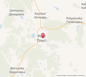 Map of Plast, Chelyabinsk