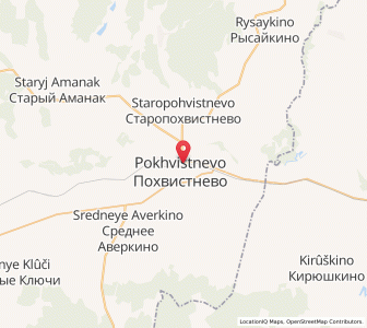 Map of Pochwistnewo, Samara Oblast