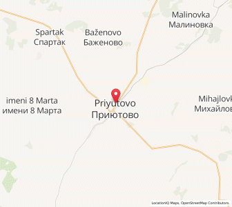 Map of Priyutovo, Bashkortostan Republic