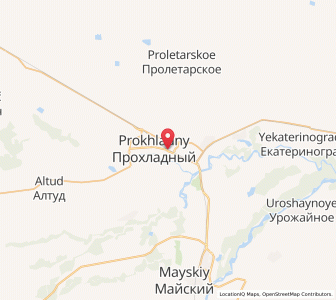 Map of Prokhladnyy, Kabardino-Balkariya Republic