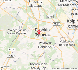 Map of Puschkin, St.-Petersburg