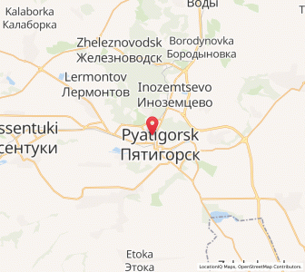 Map of Pjatigorsk, Stavropol Kray