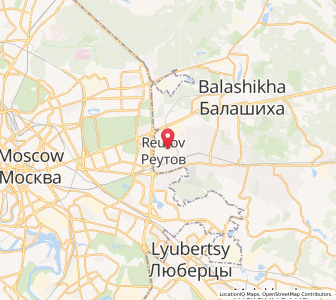 Map of Reutow, Moscow Oblast