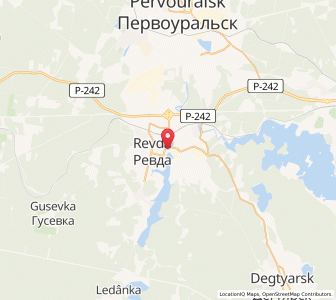 Map of Rewda, Sverdlovsk Oblast