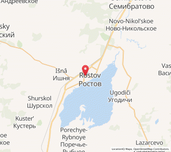 Map of Rostow, Yaroslavl Oblast