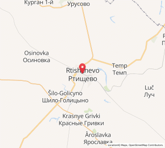 Map of Rtishchevo, Saratov Oblast