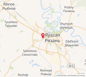 Map of Rjasan, Ryazan Oblast