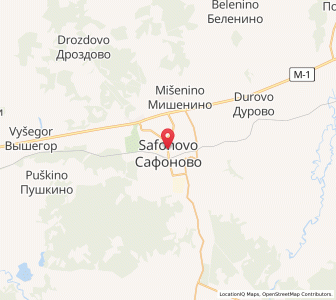 Map of Safonowo, Smolensk Oblast