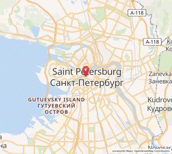 Map of Sankt Petersburg, St.-Petersburg