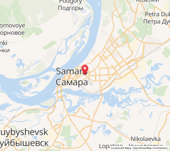 Map of Samara, Samara Oblast
