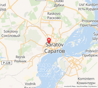 Map of Saratow, Saratov Oblast