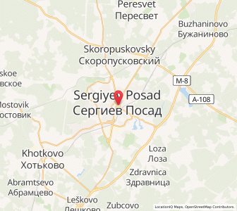 Map of Sergijew Possad, Moscow Oblast