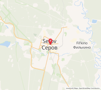 Map of Serow, Sverdlovsk Oblast