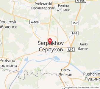 Map of Serpuchow, Moscow Oblast
