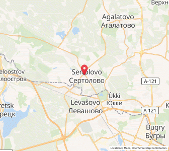 Map of Sertolowo, Leningradskaya Oblast'