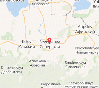 Map of Severskaya, Krasnodar Krai