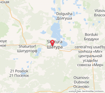 Map of Shatura, Moscow Oblast
