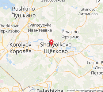 Map of Schtscholkowo, Moscow Oblast