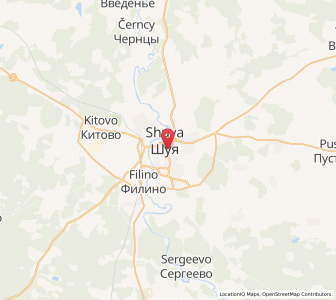 Map of Schuja, Ivanovo Oblast