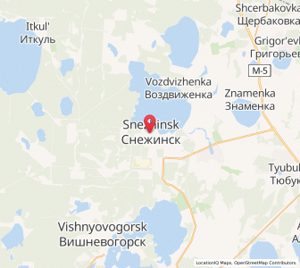 Map of Sneschinsk, Chelyabinsk