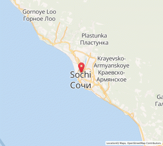 Map of Sotschi, Krasnodar Krai