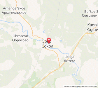 Map of Sokol, Vologda Oblast