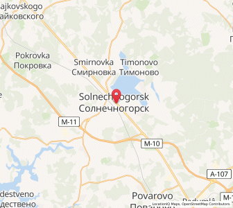 Map of Solnetschnogorsk, Moscow Oblast