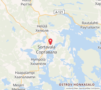 Map of Sortawala, Karelia