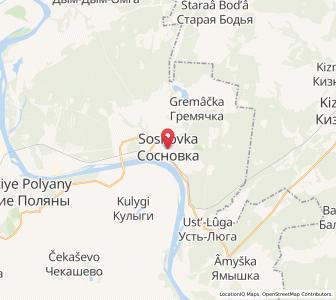 Map of Sosnowka, Kirov Oblast
