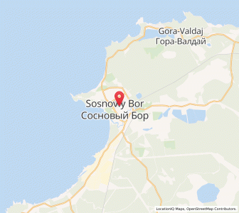 Map of Sosnowy Bor, Leningradskaya Oblast'