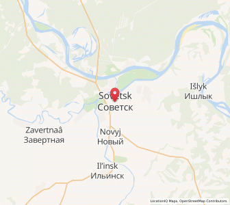Map of Sowetsk, Kirov Oblast