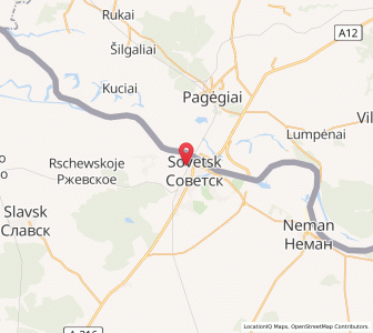 Map of Tilsit, Kaliningrad Oblast