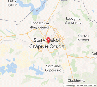 Map of Stary Oskol, Belgorod Oblast