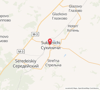 Map of Sukhinichi, Kaluga Oblast