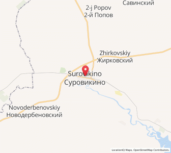 Map of Surowikino, Volgograd Oblast