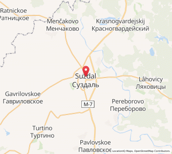Map of Susdal, Vladimir Oblast
