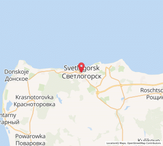 Map of Swetlogorsk, Kaliningrad Oblast