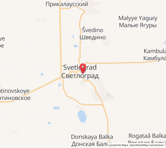 Map of Swetlograd, Stavropol Kray