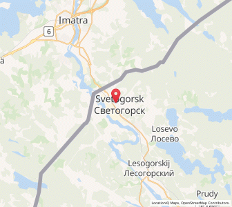 Map of Swetogorsk, Leningradskaya Oblast'