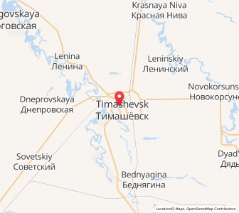 Map of Timashyovsk, Krasnodar Krai