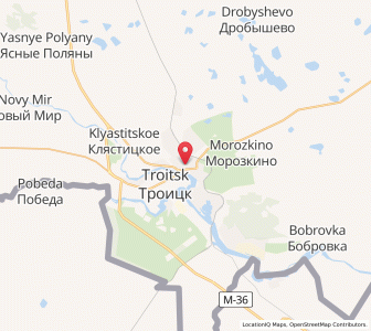 Map of Troizk, Chelyabinsk