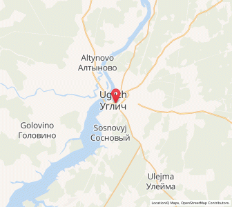 Map of Uglitsch, Yaroslavl Oblast