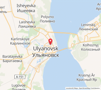 Map of Uljanowsk, Ulyanovsk
