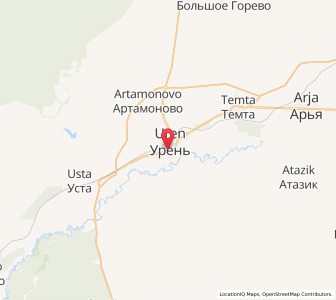 Map of Uren’, Nizhny Novgorod Oblast