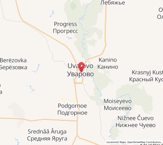 Map of Uvarovo, Tambov Oblast