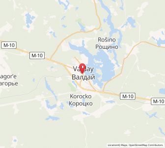 Map of Waldai, Novgorod Oblast
