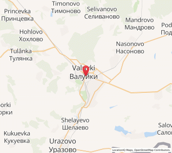 Map of Waluiki, Belgorod Oblast