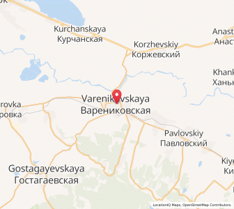 Map of Varenikovskaya, Krasnodar Krai