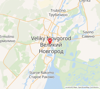 Map of Weliki Nowgorod, Novgorod Oblast