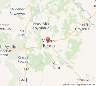 Map of Wenjow, Tula Oblast